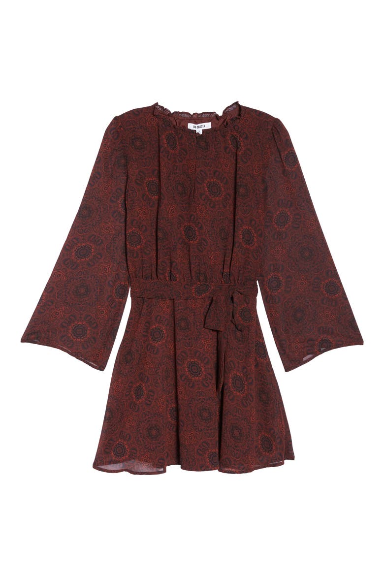 BB Dakota Branton Fit & Flare Dress, Alternate, color, BORDEAUX