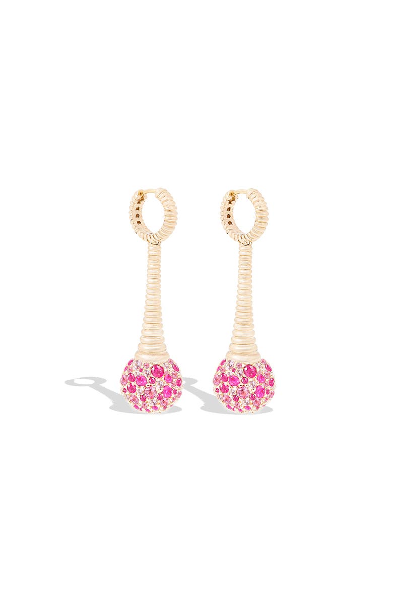 Revel Bobble Chandelier Earring, Alternate, color, Pink Sapphire