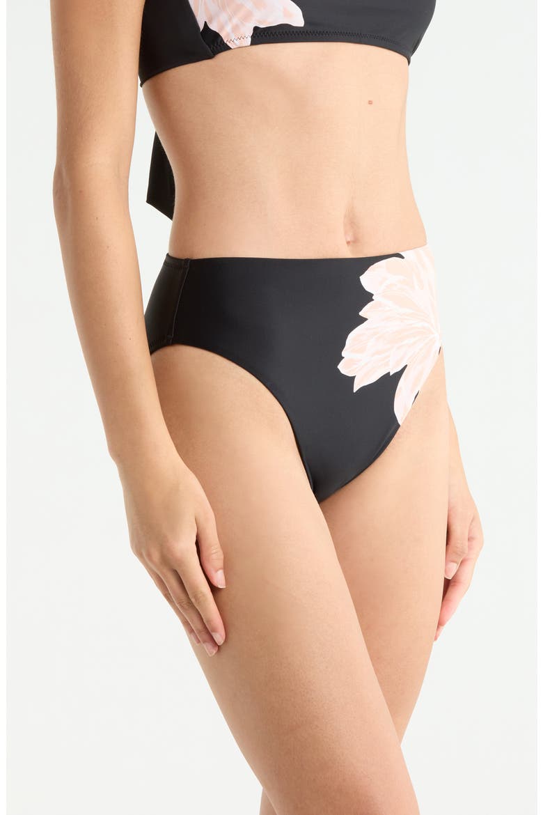 High Waist Bikini Bottoms, Alternate, color, BLACK