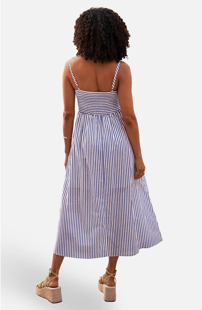 Yumi Cotton Midi Sun Dress, Alternate, color, Blue