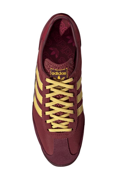 Adidas Originals Sl 72 Og Sneakers In Bordeaux Suede And Fabric In Red