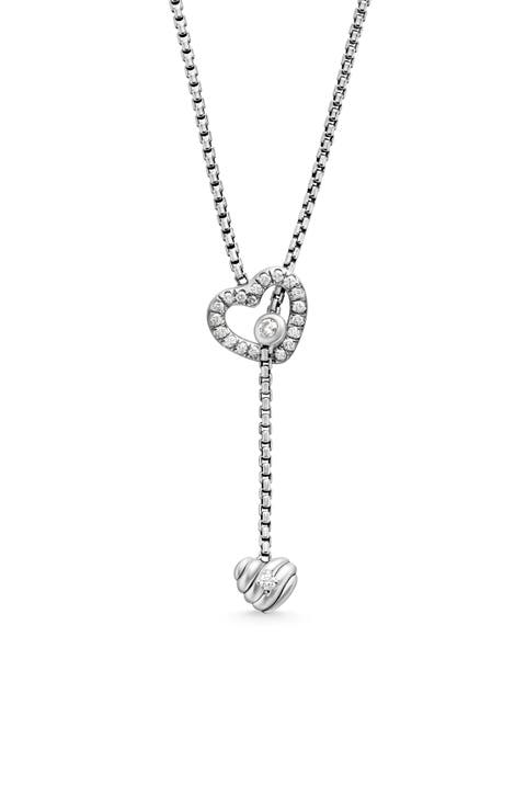 Heart Y-Necklace with Diamonds