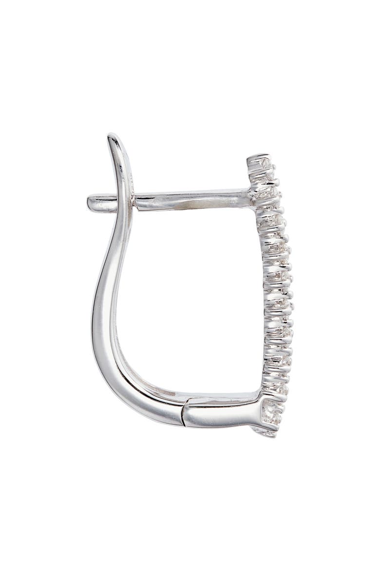 Diamond Oval Hoop Earrings, Alternate, color, WHITE GOLD