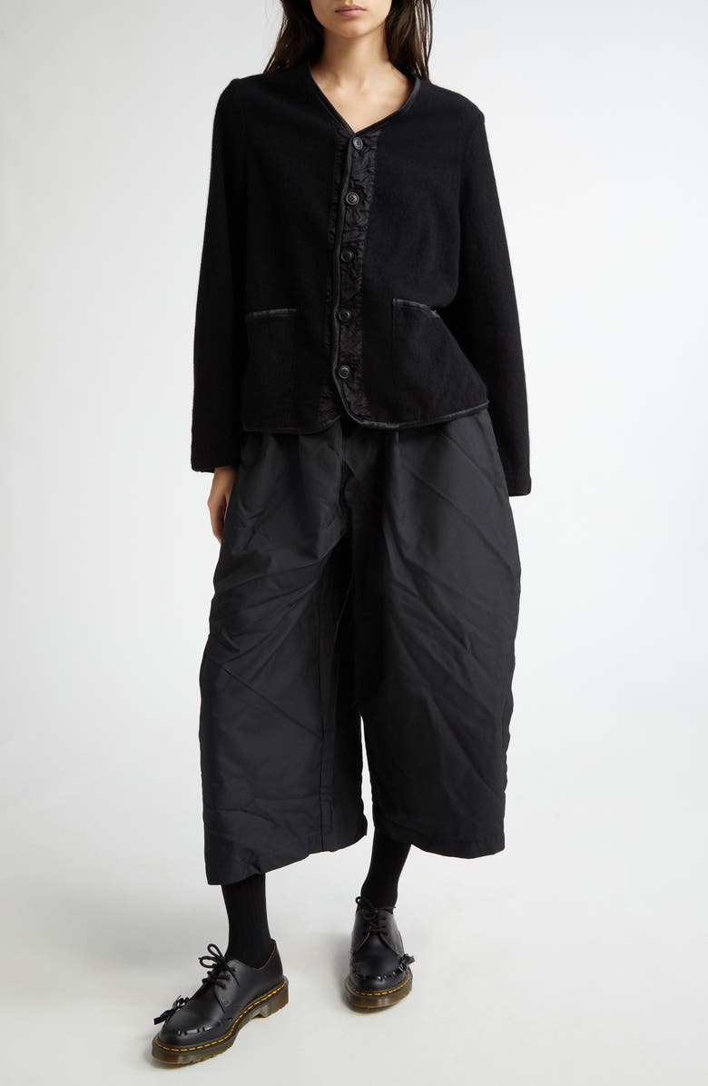 Tao Comme des Garçons Crop Twill Wide Leg Pants, Alternate, color, 