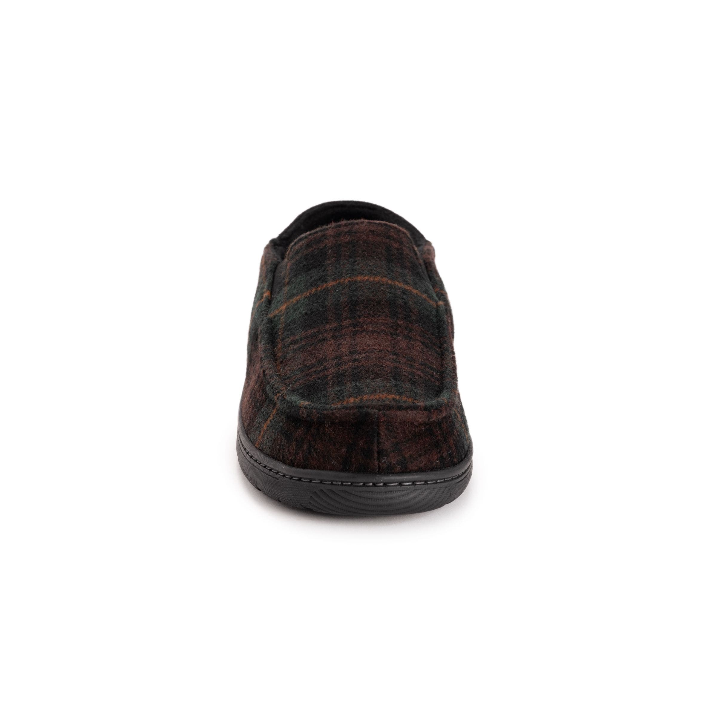 MUK LUKS Owen Step-Down Slipper, Alternate, color, Brown Plaid