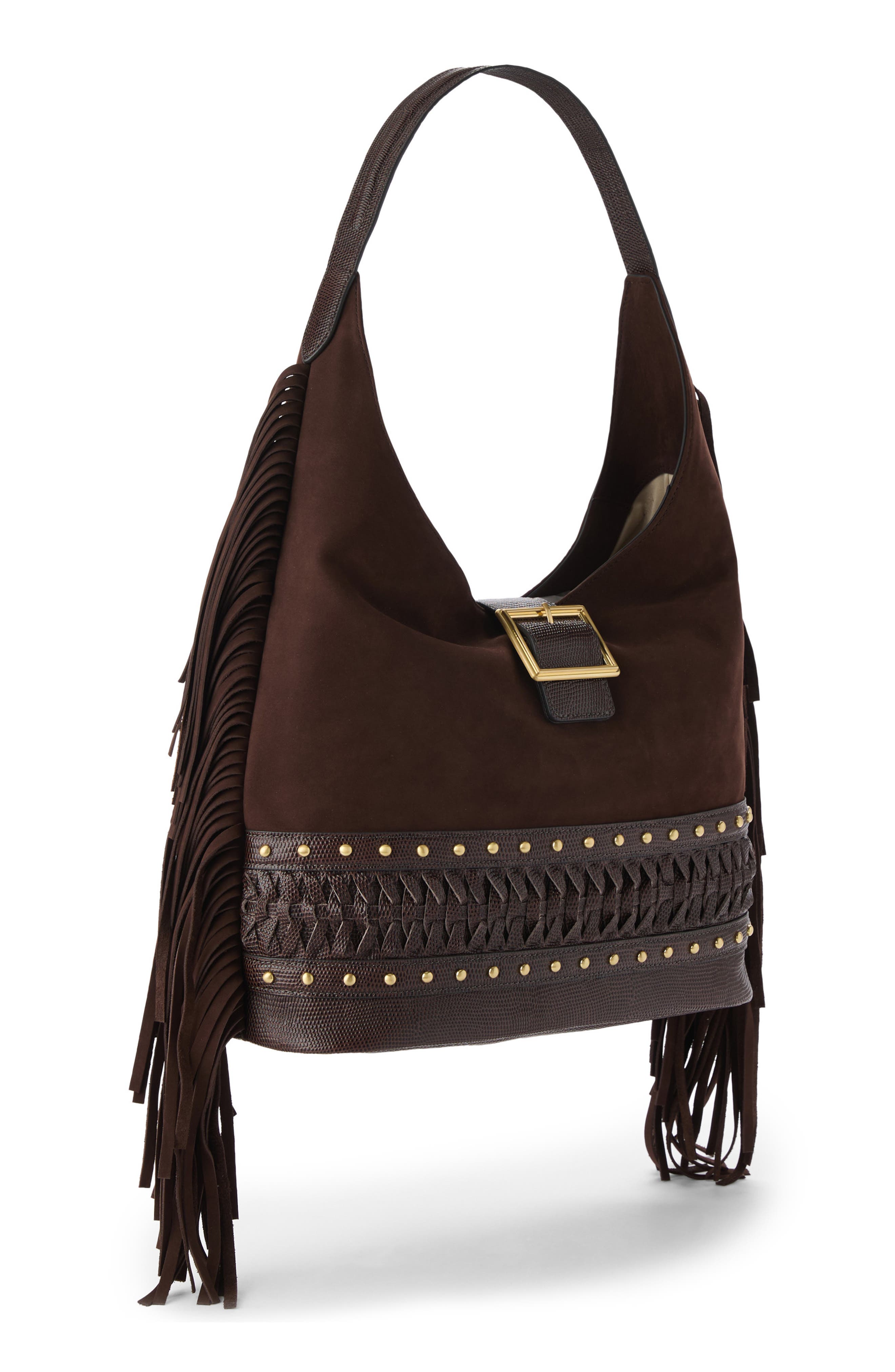 Gwynne Leather Shoulder Bag, Alternate, color, CHOCOLATE