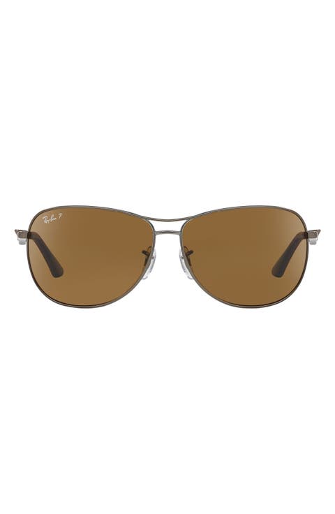 59mm Polarized Aviator Sunglasses
