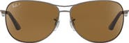 Ray-Ban 59mm Polarized Aviator Sunglasses