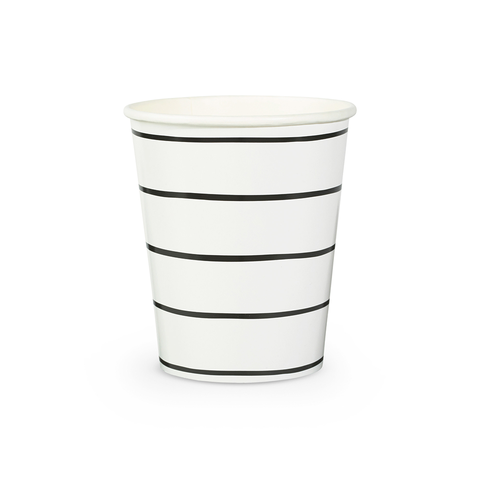 Frenchie Striped 9 oz Cups