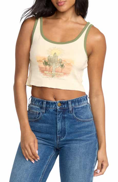 Billabong Sunset Break Tipped Cotton Graphic Tank