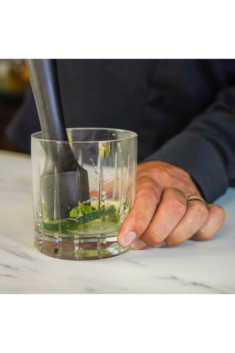 Plastic Cocktail Muddler, Alternate, color, Black