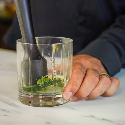 A Bar Above Plastic Cocktail Muddler In Black
