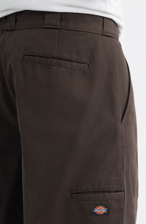 Dickies 248 Flat Front Cotton Work Pants In Brown