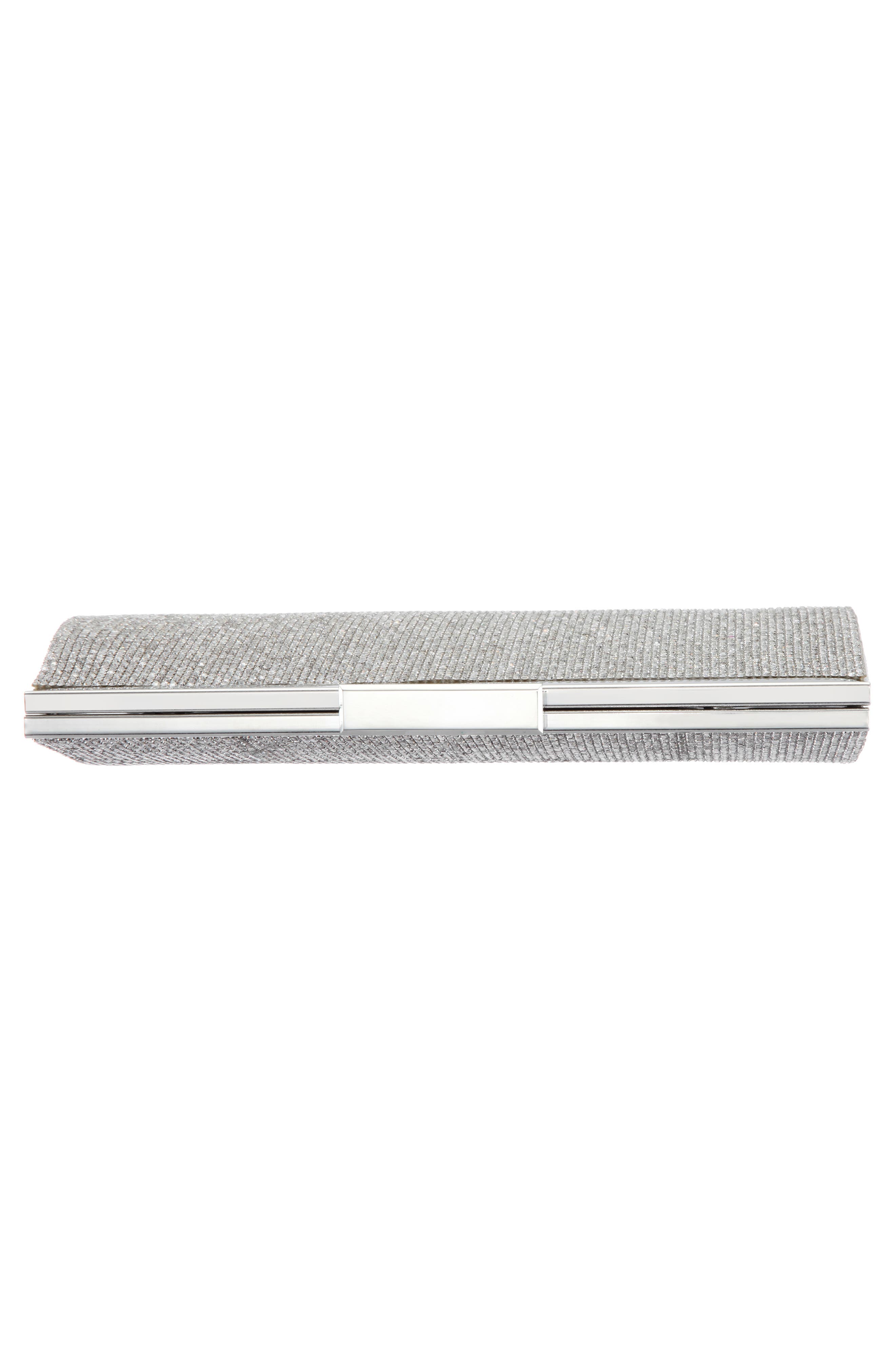 Crystal Frame Clutch, Alternate, color, SILVER