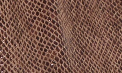 Lyssé Lysse Snake Embossed Faux Suede Jacket In Brown