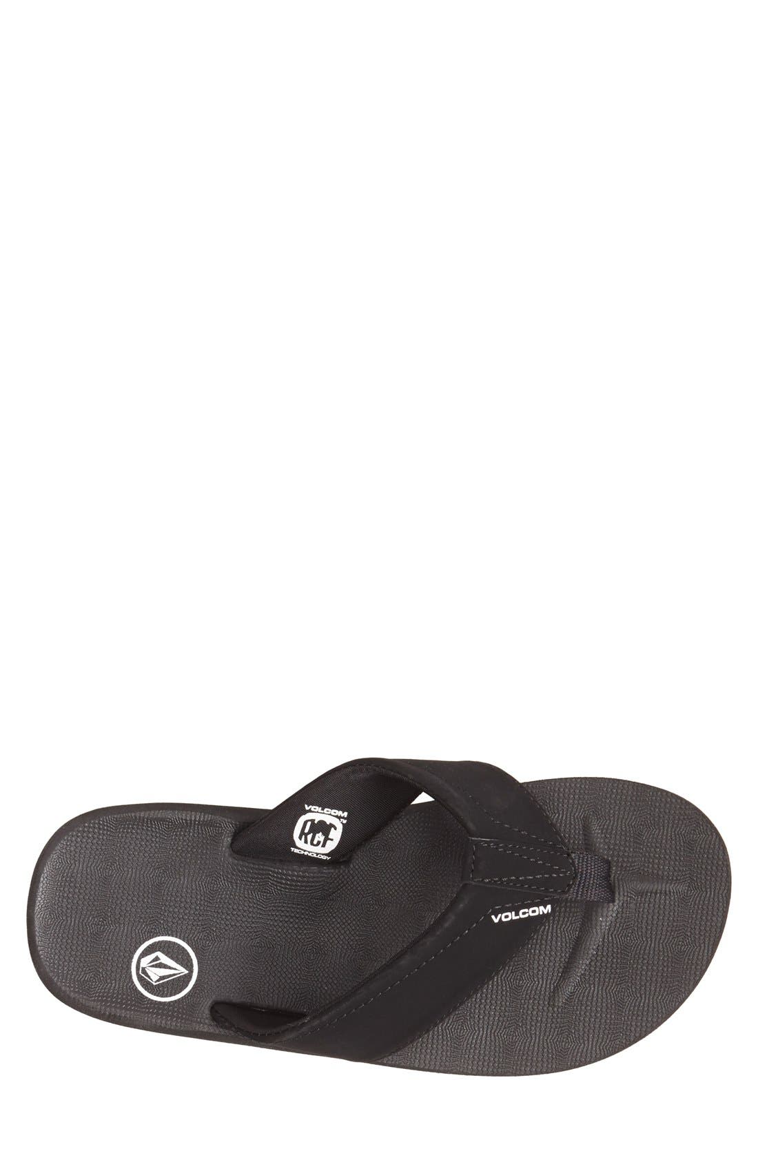 'Victor' Flip Flop, Alternate, color, BLACK