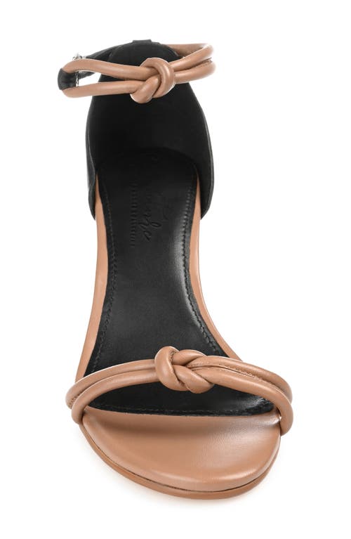 Journee Signature Jettah Ankle Strap Sandal In Black/tan