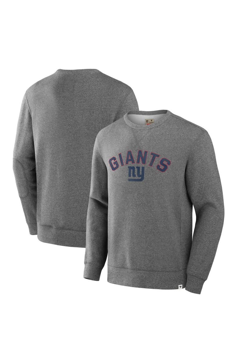 FANATICS Men's Fanatics Heather Gray New York Giants Loop Terry Pullover Sweatshirt, Main, color, Heather Gray