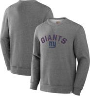 FANATICS Men's Fanatics  Heather Gray New York Giants Loop Terry Pullover Sweatshirt