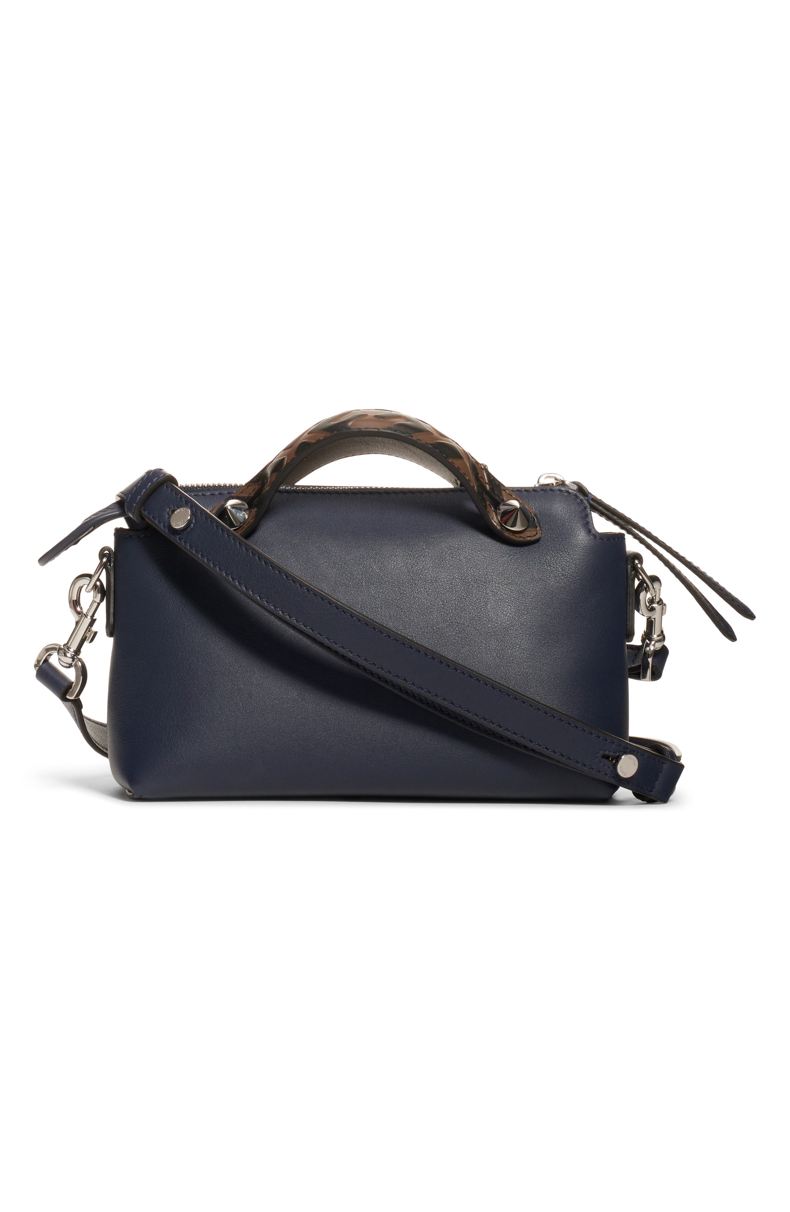 Mini By The Way Leather Crossbody Bag, Alternate, color, MIDNIGHT/MAYA BLACK/ PALLADIUM