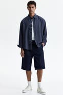H&M Baggy Pleated Denim Shorts