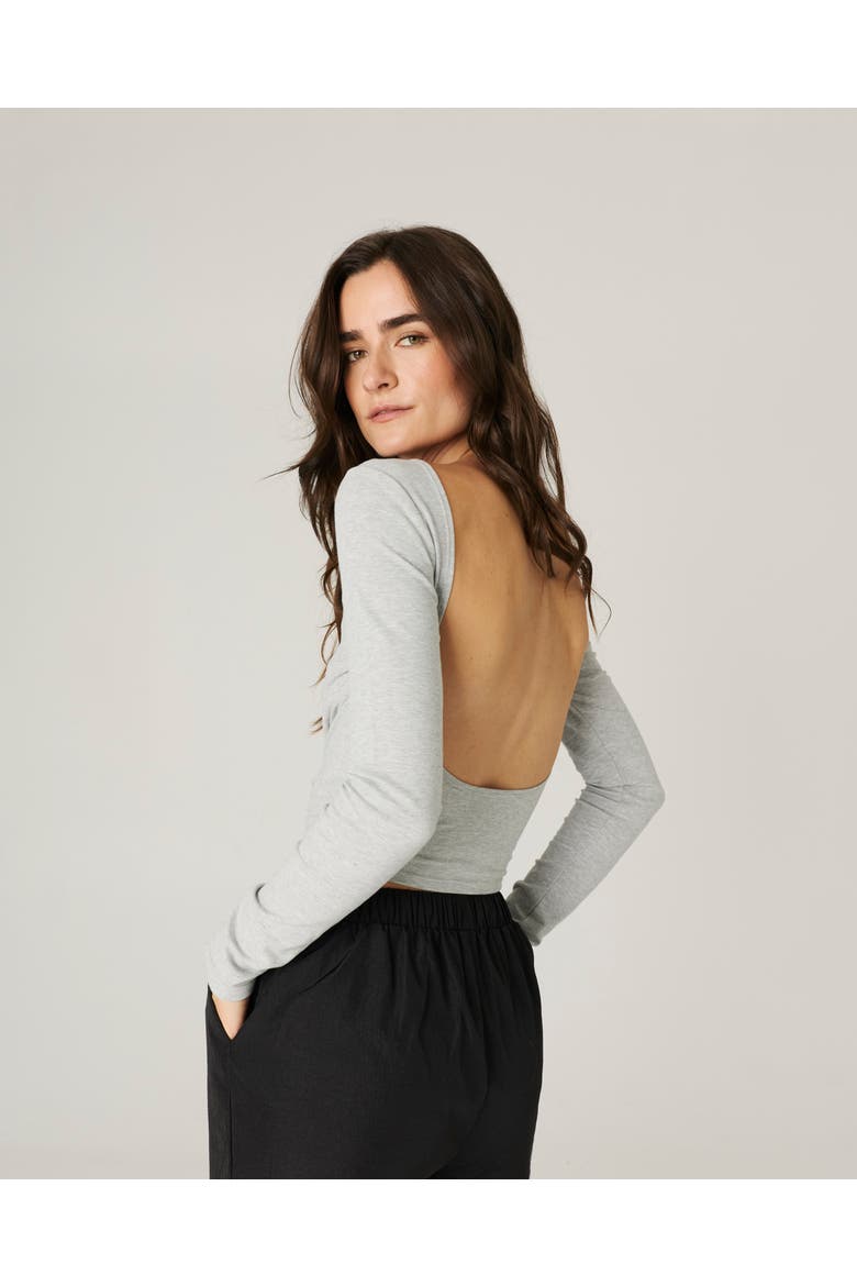Combo Long Sleeve Top, Alternate, color, Grey
