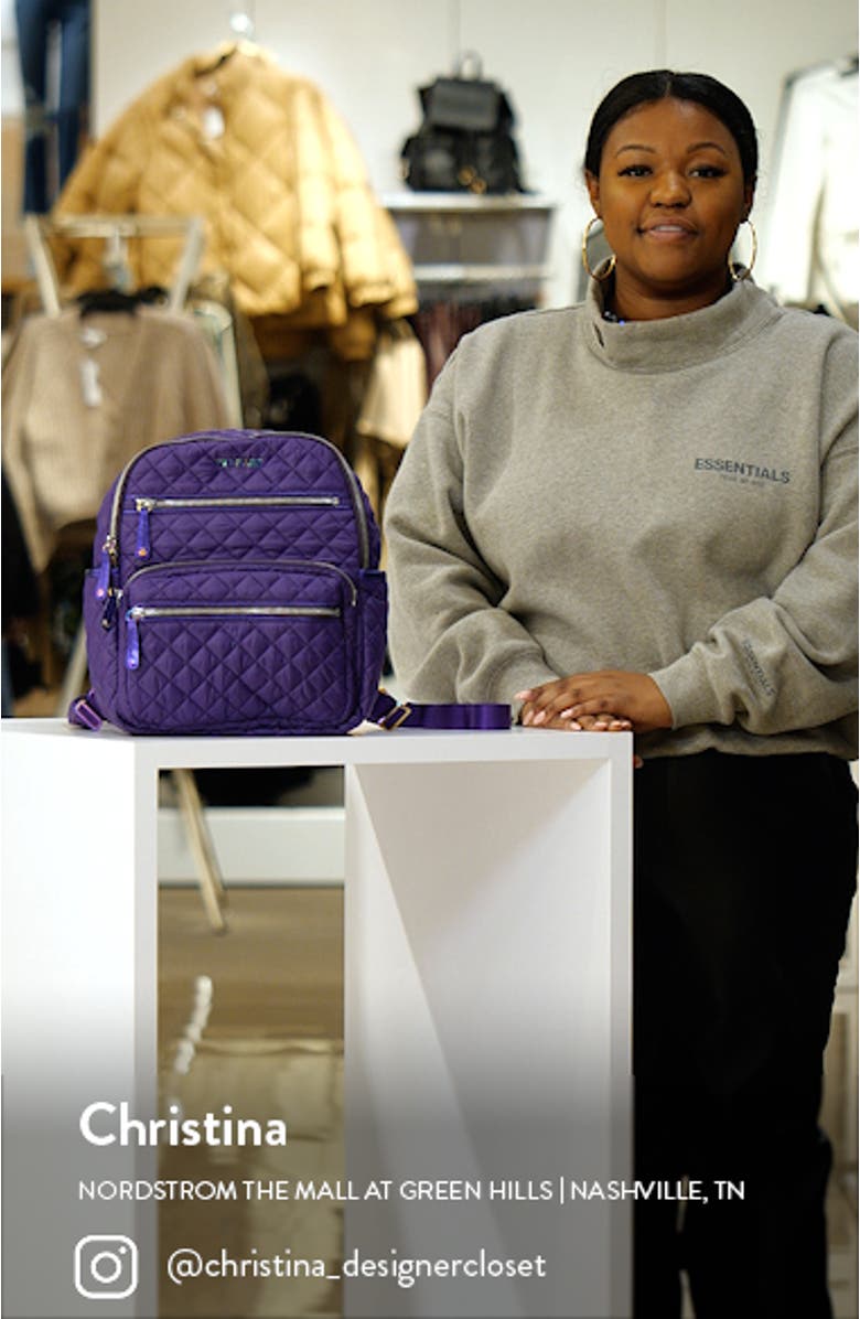 Small Crosby Quilted Backpack, sales video thumbnail