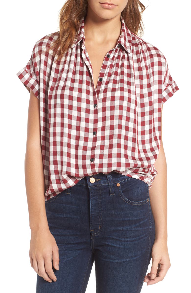 Madewell Plaid Courier Shirt, Main, color, 