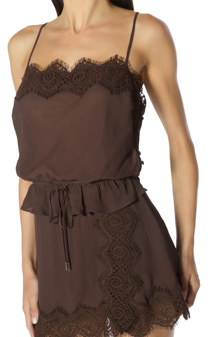 Healy Lace Trim Camisole, Alternate, color, ESPRESSO