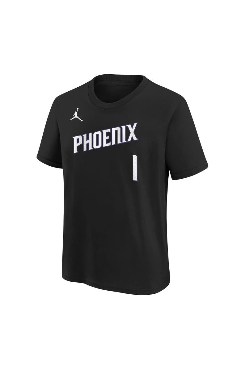 Jordan Brand Youth Jordan Brand Devin Booker Black Phoenix Suns Name & Number T-Shirt - Statement Edition, Alternate, color, Black