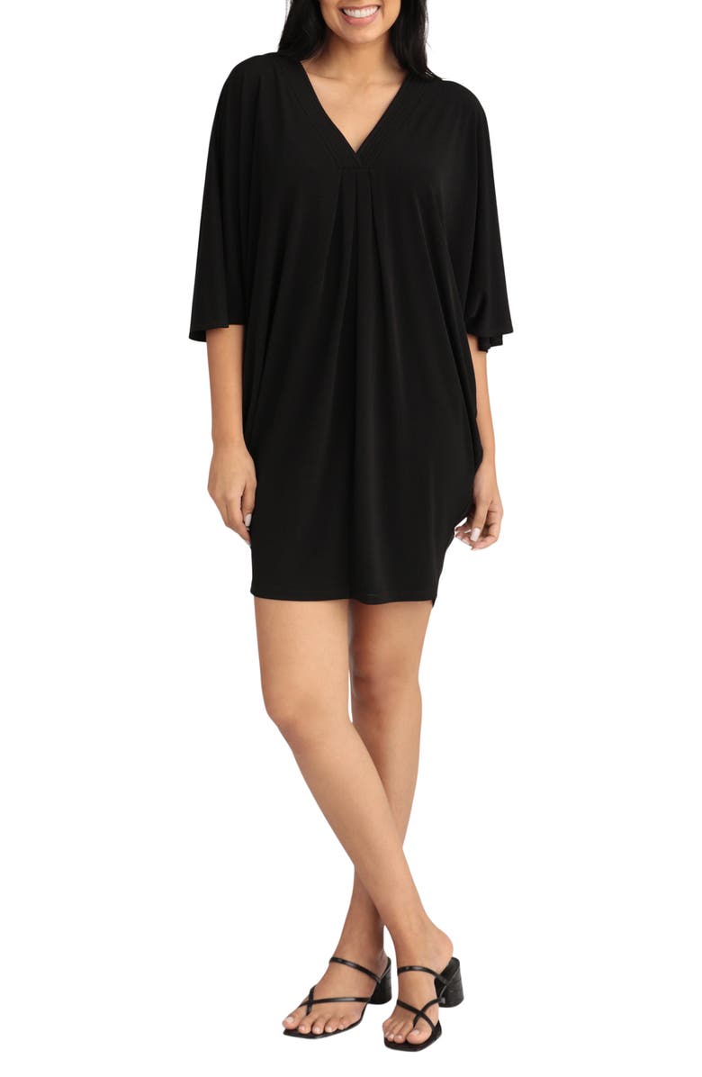 London Times V-Neck Jersey Kaftan Dress, Main, color,