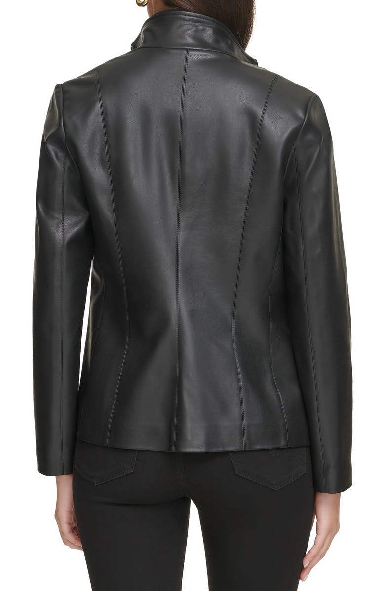 Kenneth Cole Faux Leather Zip Jacket, Alternate, color,