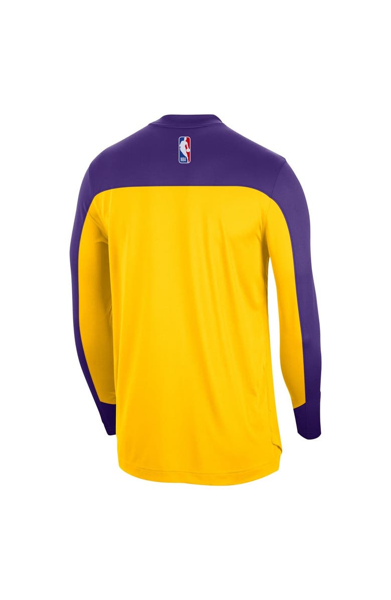 Nike Men's Nike Gold Los Angeles Lakers 2024/25 Authentic Pre-Game Legend Long Sleeve Shooting Shirt, Alternate, color, Gold