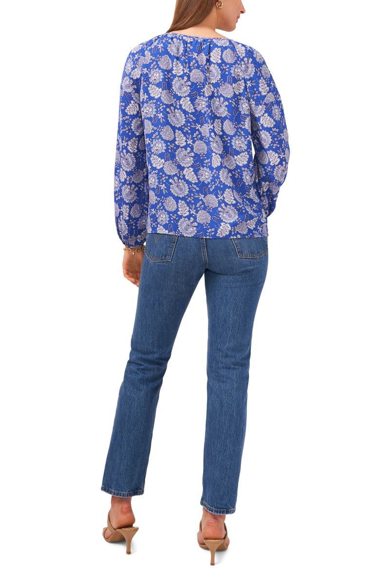 Vince Camuto Keyhole Long Sleeve Blouse, Alternate, color,
