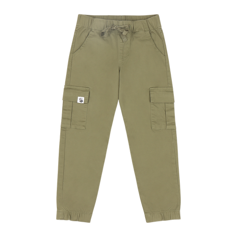 Boys Relaxed Fit Drawstring Cargo Jogger Pants Kids