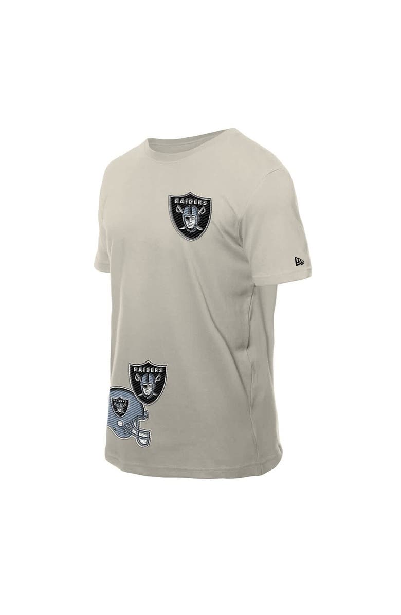 New Era Men's New Era Light Beige Las Vegas Raiders Multi Patch T-Shirt, Alternate, color, Light Beige