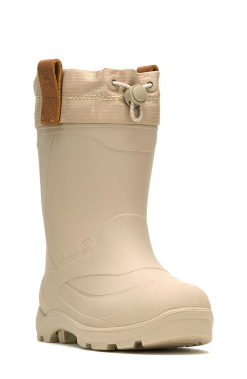 Kamik Kids' Tundra Jr. Waterproof Snow Boot in Fossil 