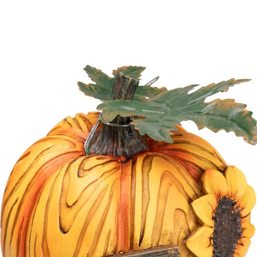 Northlight Sunflower Blessings Pumpkin Fall Harvest Decoration In Orange