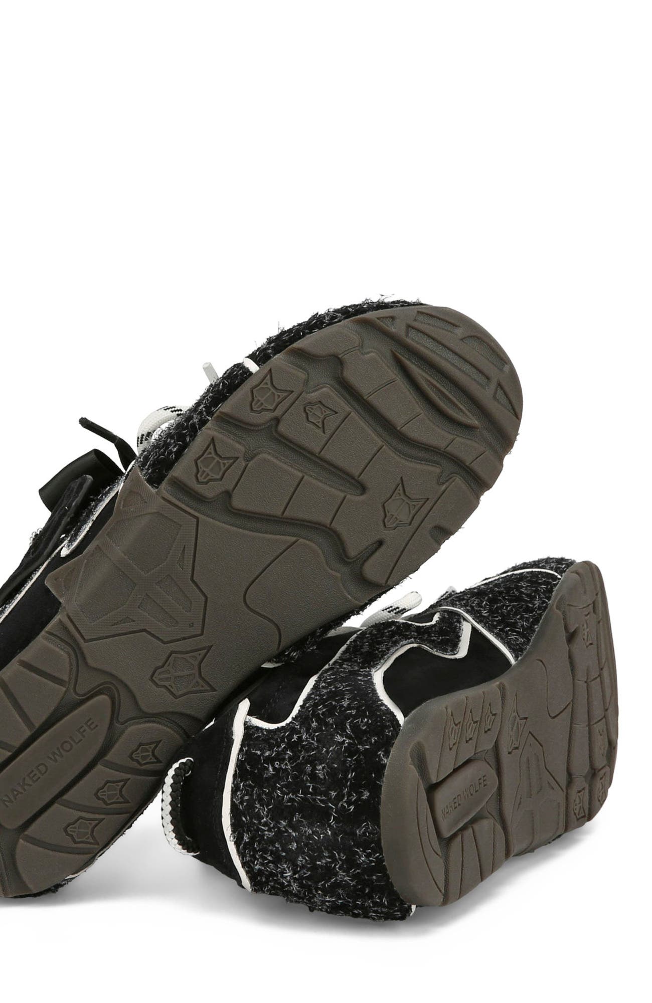 Adored Hairy Suede Sneaker, Alternate, color, Black Hairy Suede