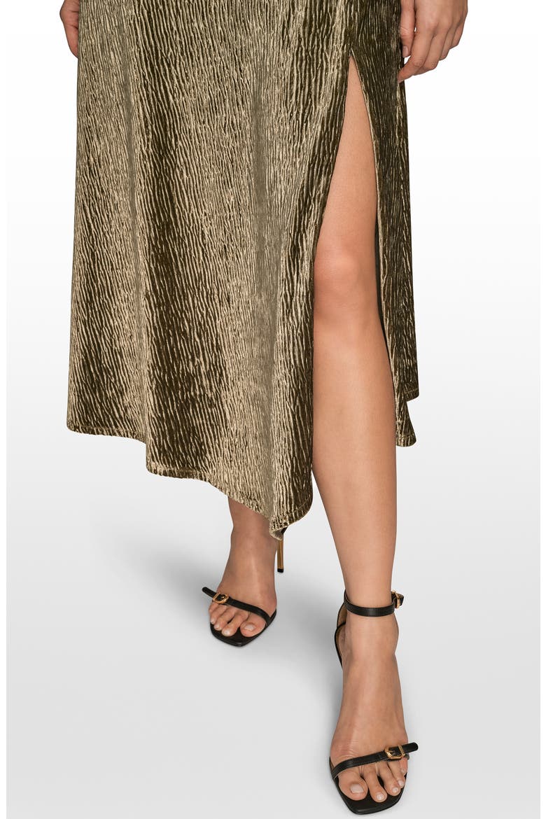 Cowl Neck Sleeveless Velvet Midi Cocktail Dress, Alternate, color, ANTIQUE GREEN