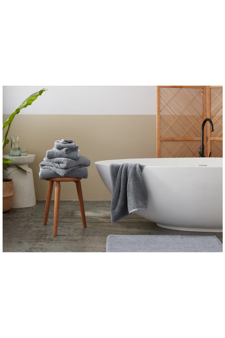 Cloud Loom™ Organic Cotton Bath Rug, Alternate, color, STEEL BLUE