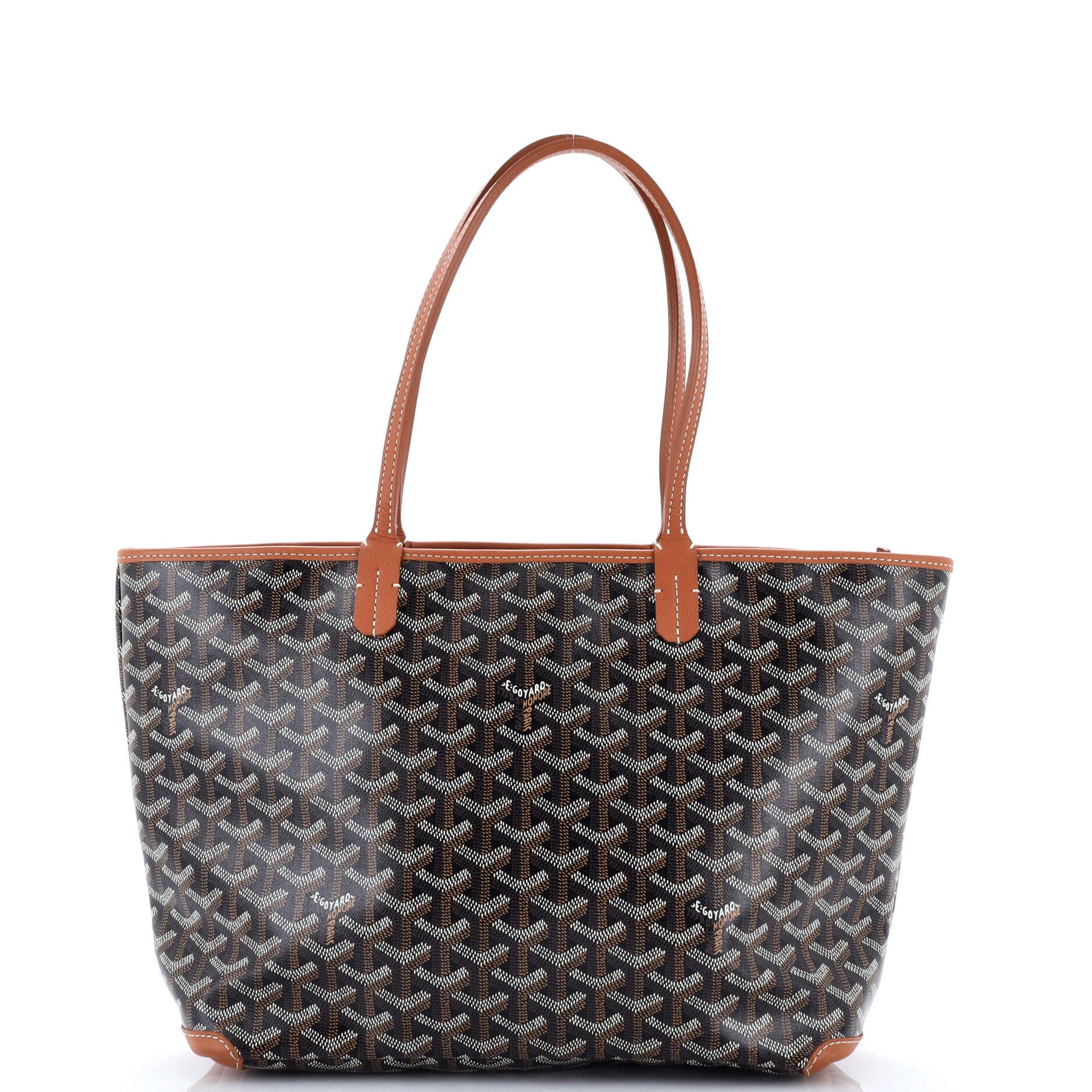 Pre-Owned Goyard Artois Tote Coated Canvas PM, Main, color, Brown