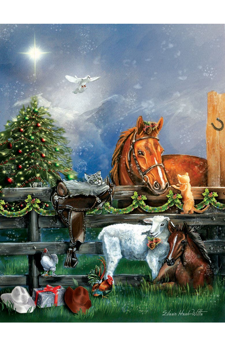 Sunsout Country Christmas 500 piece Jigsaw Puzzle for Adults, Alternate, color, Multicolor