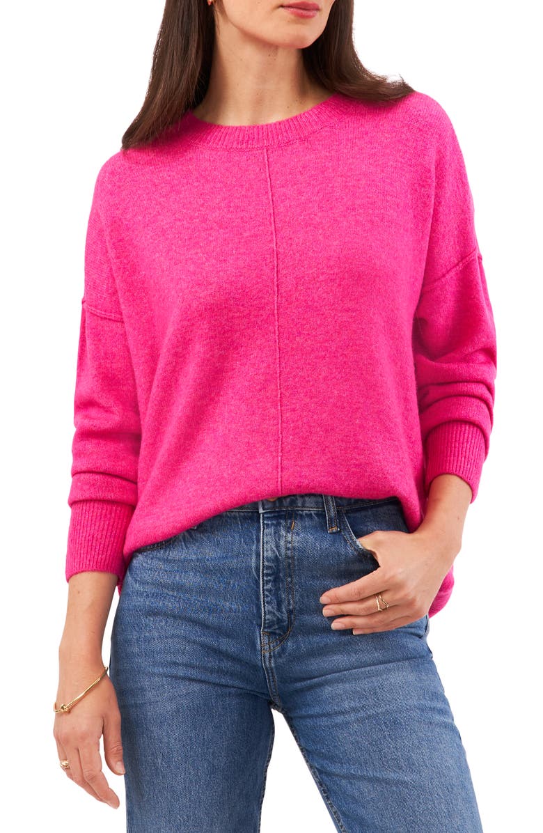 Vince Camuto Center Seam Crewneck Sweater, Main, color, Paradox