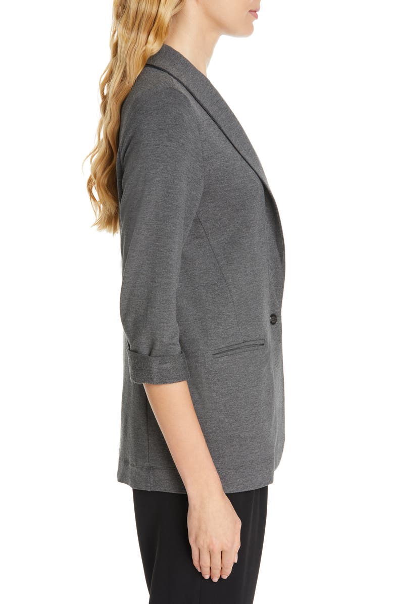 Joie Neville Knit Blazer, Alternate, color, Dark Heather Grey