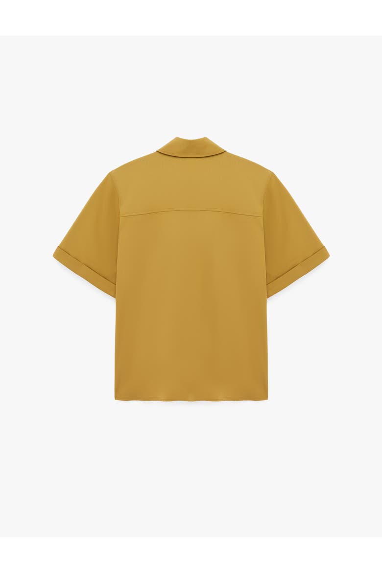 Short Sleeve Viscose Shirt with Pockets, Alternate, color, KHAKI