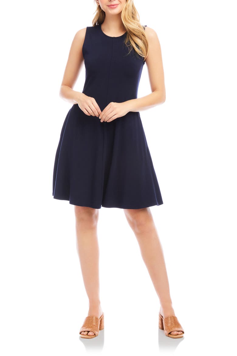 Sleeveless Jersey Dress, Main, color, NAVY