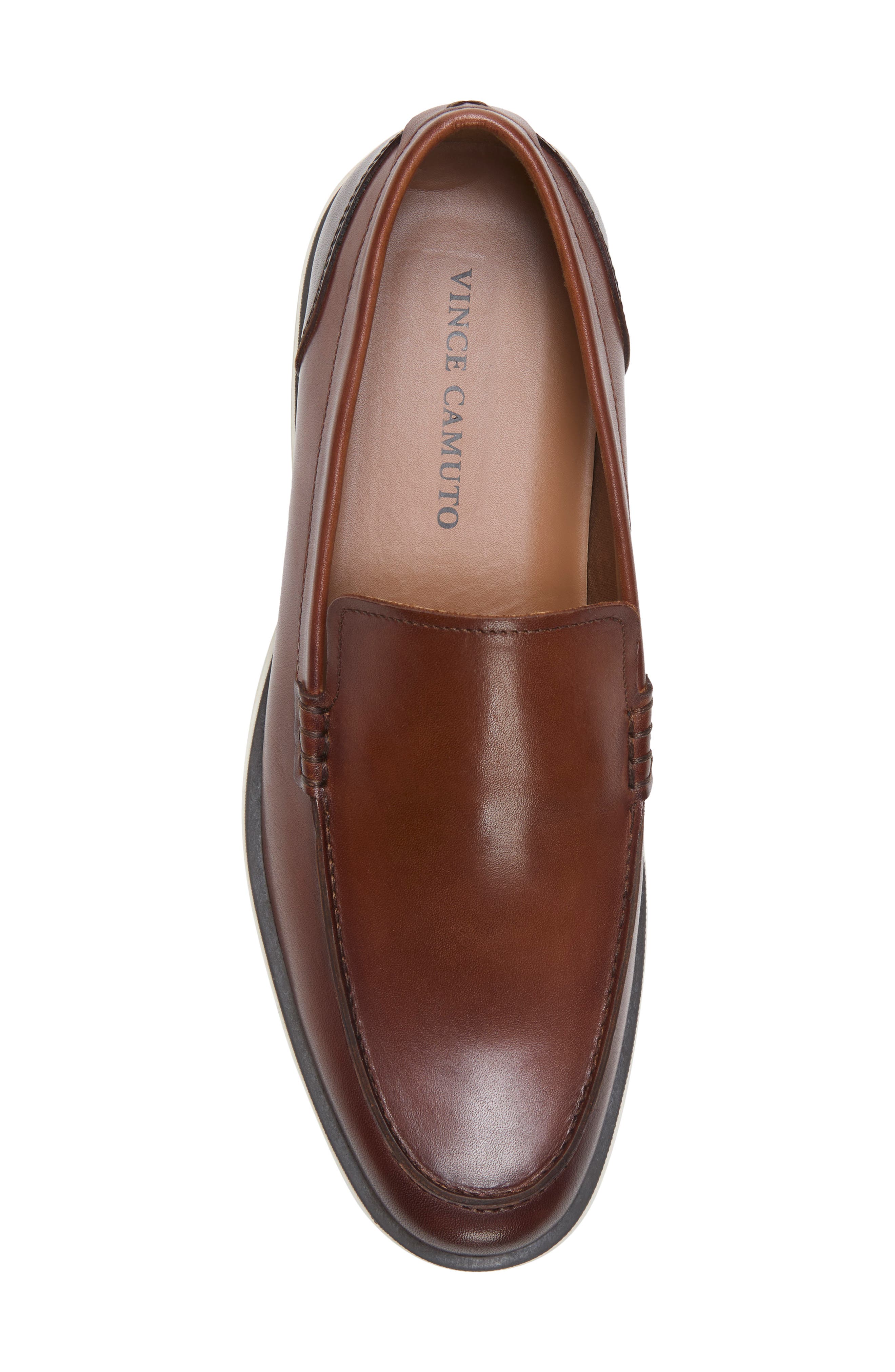 Vince Camuto Sevrin Moc Toe Loafer, Alternate, color, Cuero/Brown