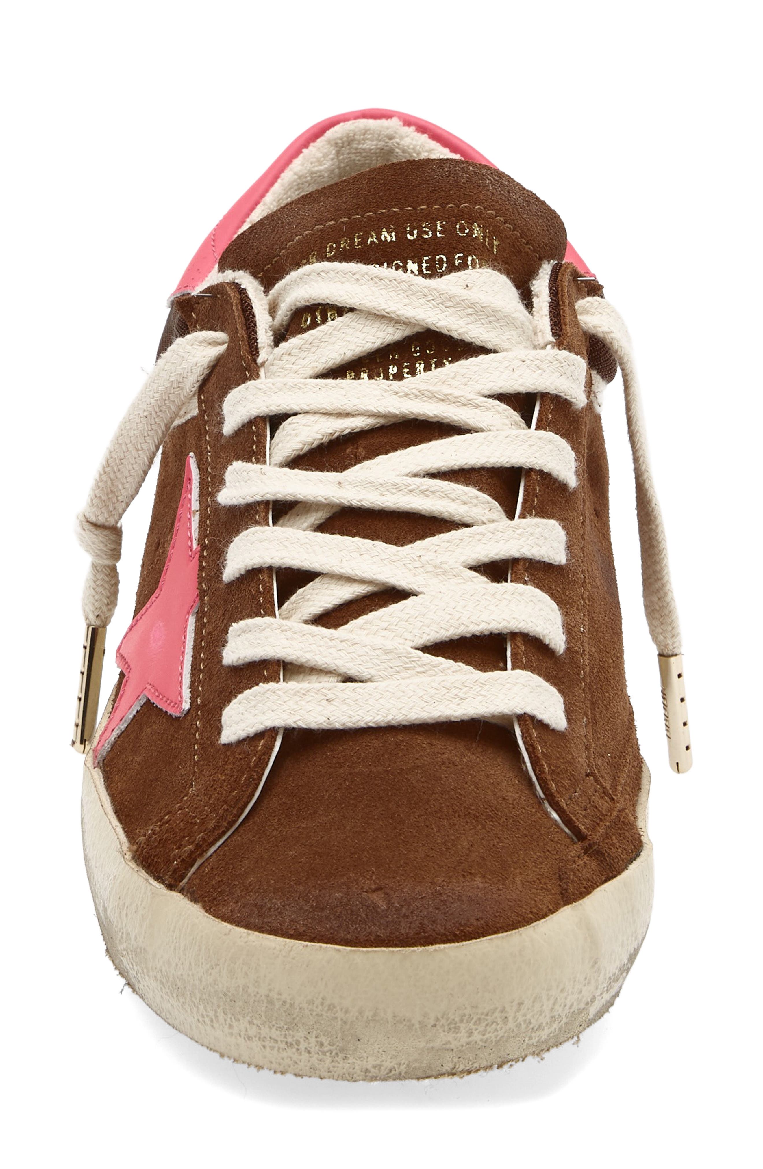 Golden Goose Super Star Low Top Sneaker, Alternate, color, Brown/ Fucsia