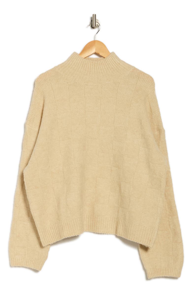 FRNCH Bella Mock Neck Sweater, Alternate, color, Beige
